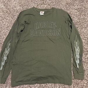 Harley-Davidson Green Long Sleeve Shirt
